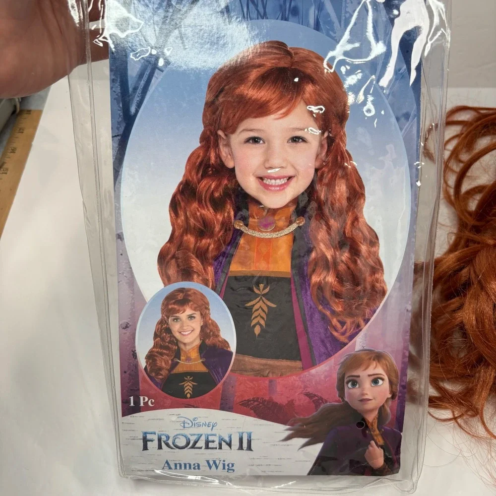Disney Kid Frozen II Anna Wig Auburn Red Braided Costume Hair Halloween Dress Up